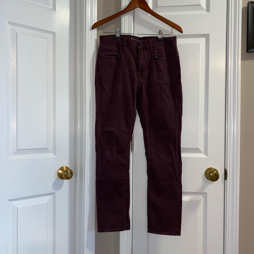 Burgundy Chino Pants